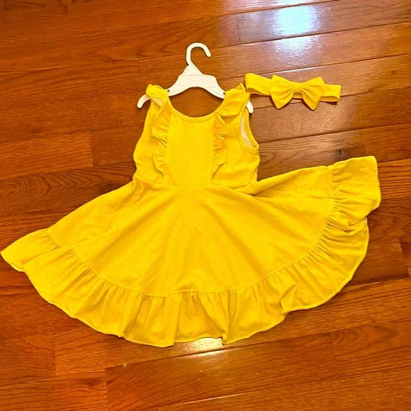 Eleanor Rose Yellow summer dress size 4-5T - Picture 2 of 4